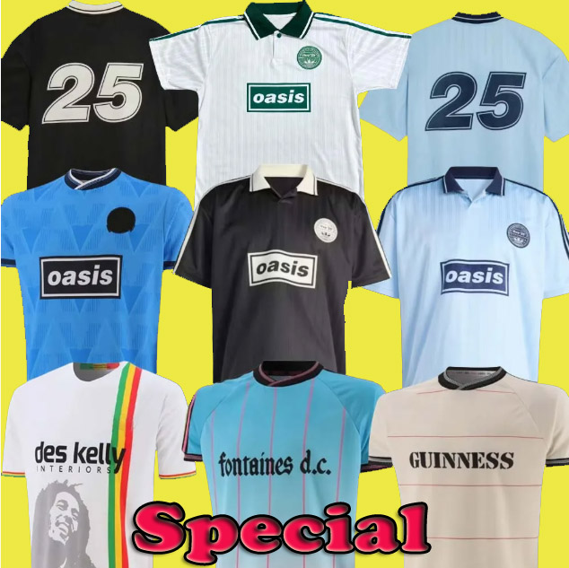 2025 Oasis Tour JACQUARD JERSEY Oasis Live 25- Oasis Football Shirt 2025 135th Anniversary Football Jersey Shirts Kit 25 26 Fontaines Dc BLACK GUINNESS top