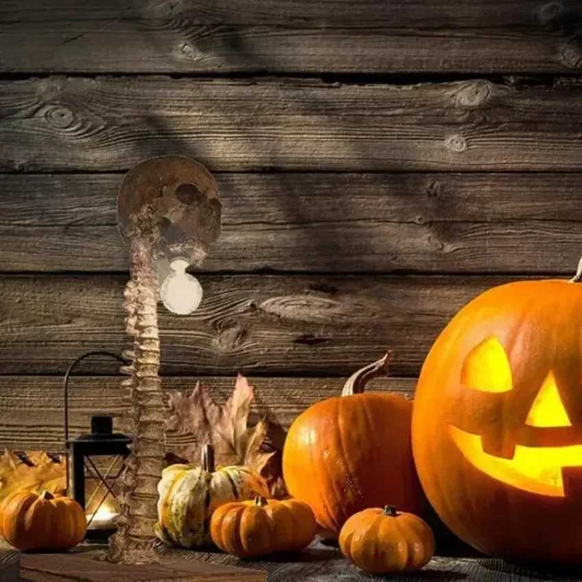 Halloween Ornaments 3D Statue Skull Table Lamps Horror Skeleton Desk Lights Scary Halloween Atmosphere Props Party Home Decors XJ250804