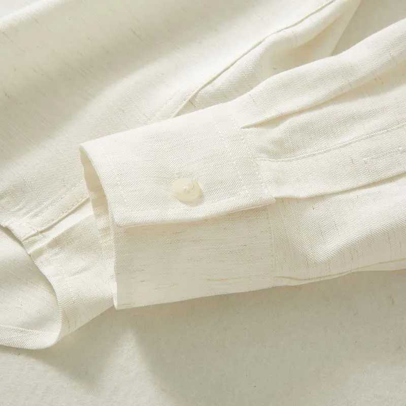100% Cotton Shirt Man Japanese Style White Men Old Money Shirts Mens Fashion Cotton T-shirts Long Sleeve Streetwear Plaid Male Luxury XJ250805
