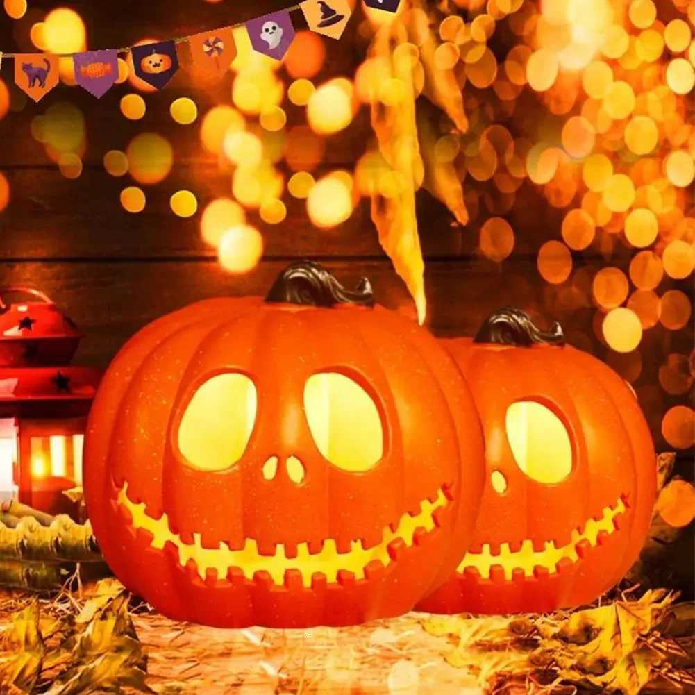 Halloween LED Pumpkin Lantern Decor Plastic Flashing Jack O Lantern Battery Operated Light Lamp Home Prop Bar Scene Layout Decor XJ250804