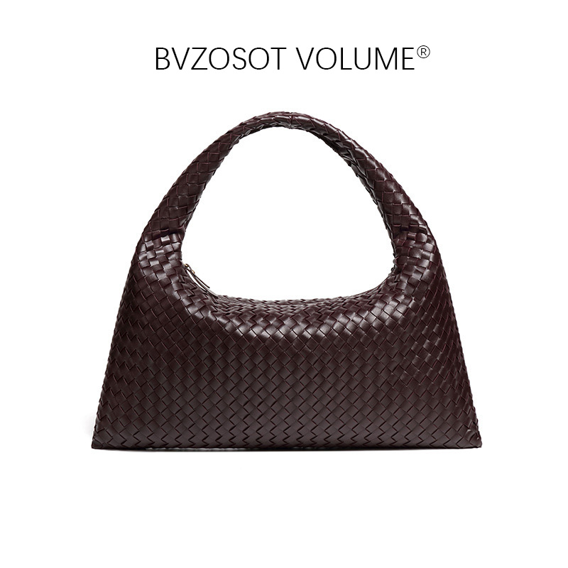 BVZOSOT VOLUME High End Knitted Large Capacity Single - Shoulder Bag Women 2025 Style Niche Versatile Elegant Suitable For Commuting A Trendy Handbag