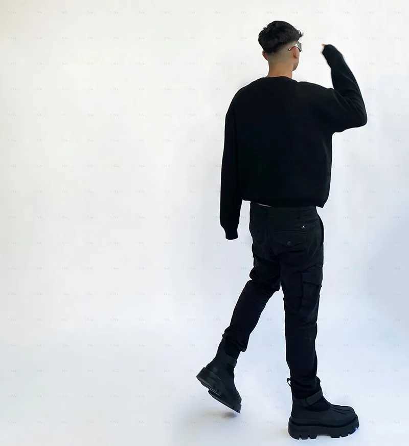 2K Knitted Sweater Graphic Mens Sweaters Top Vintage Loose Distressed Pullovers Casual Harajuku Autumn Womens Cotton Knitwear XJ250805