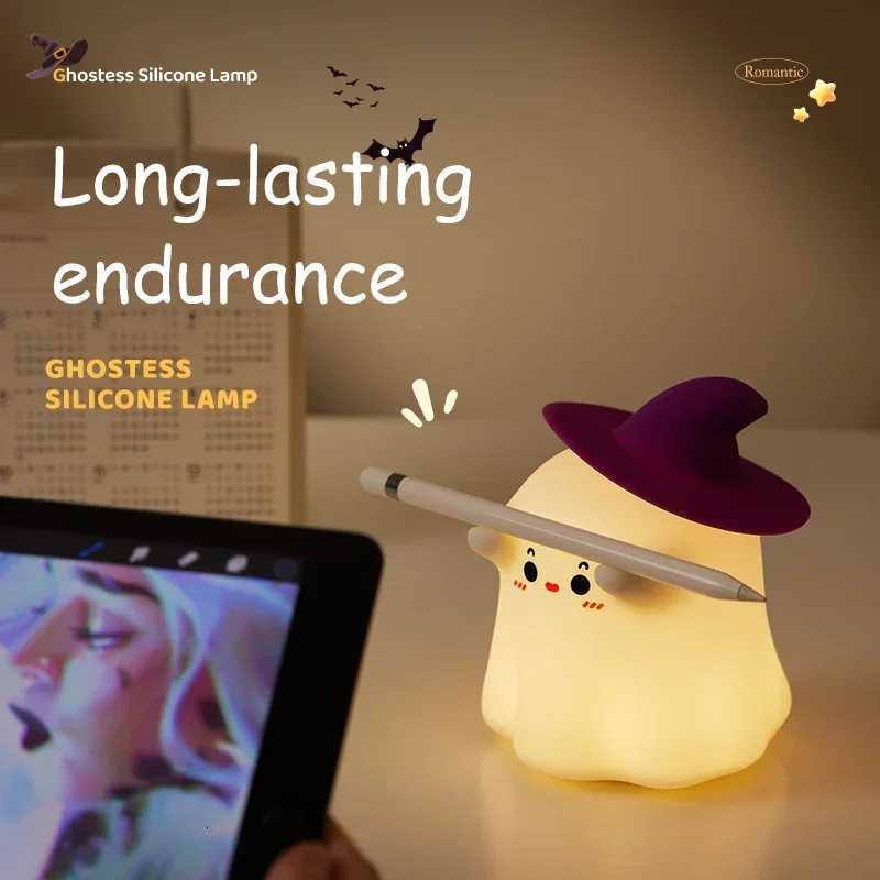 Pumpkin Halloween Led Night Light Ghost Table Lamp Book Light Cute Cartoon Birthday Gifts for Kids Nursery Bedroom Bedside Sleep XJ250804