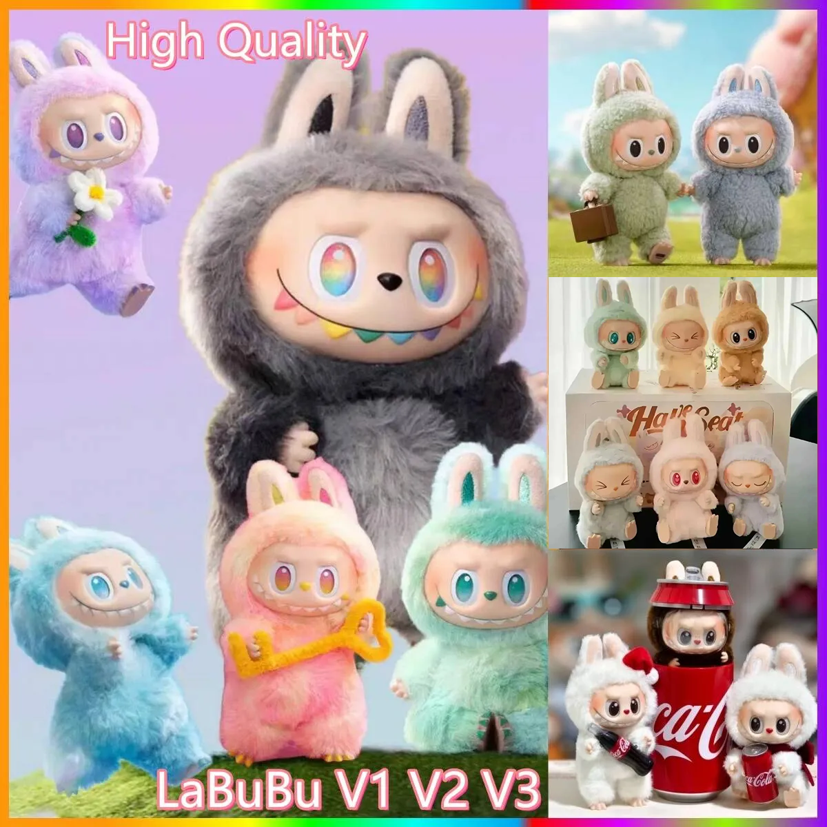 Hot Sale Anime Figure Labubu Have A Seat Series Vinyl Pendant labubu Doll Model Toy Cute Monster Cartoon Character Dolls For Childrens Birthday Gift Blind Box