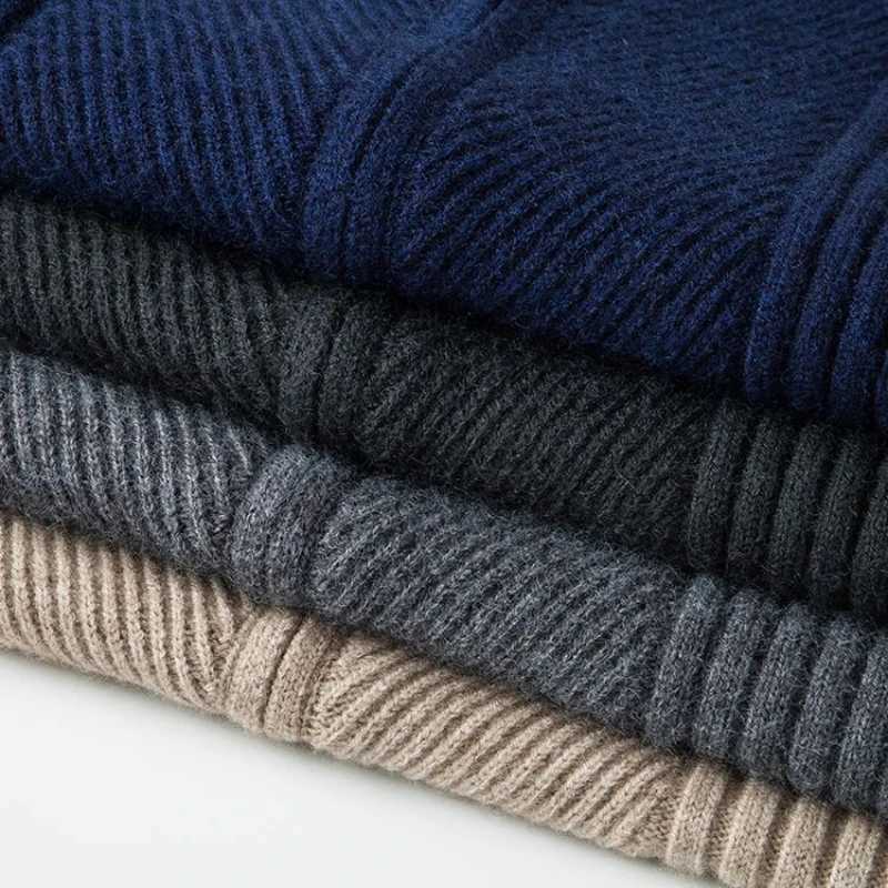 Half High-collar Zip Knit Autumn and Winter New Product 2024 Mens Stretchable Warm Knit Cardigan Daily Commute Sweater.XJ250805