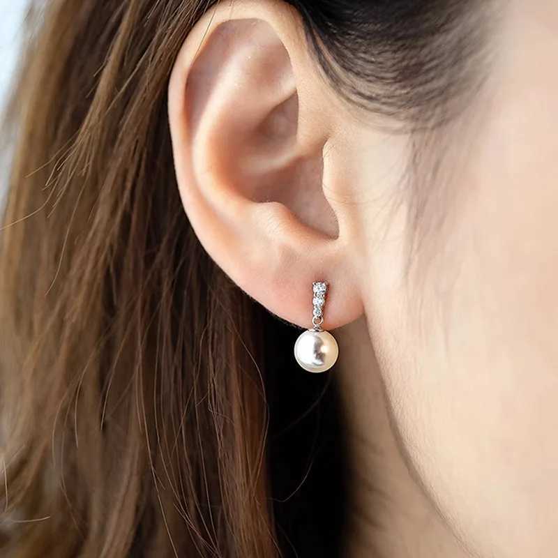 925 Sterling Silver Pearl Drop Earrings for Women Exquisite Accessories Wedding Daily Wear Chic Earrings New Trendy Jewelry Y250804