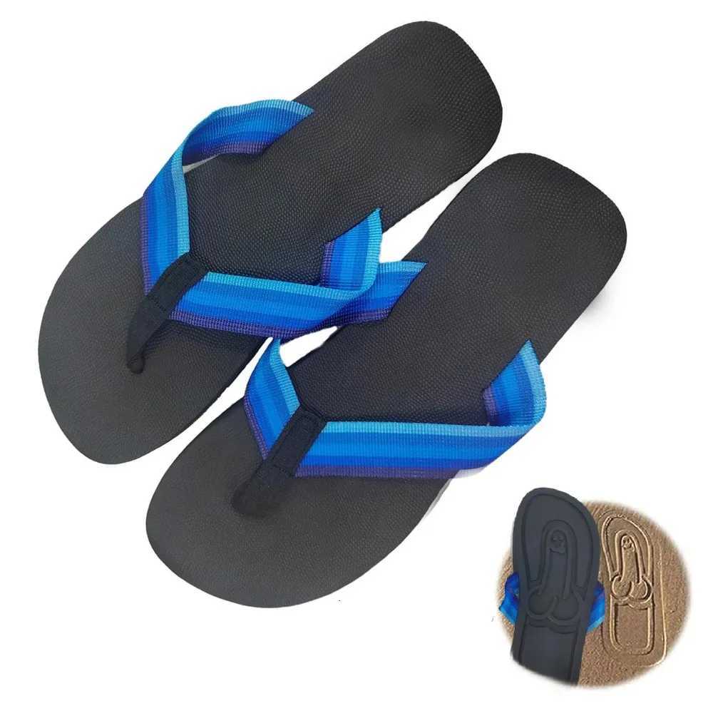 Hidden Penis Flops Funny Hidden Penis Flip Flops Parody Penis Summer Beach Comfort Non Slip Quick-Dry Mens Slippers Flip Flops W250805