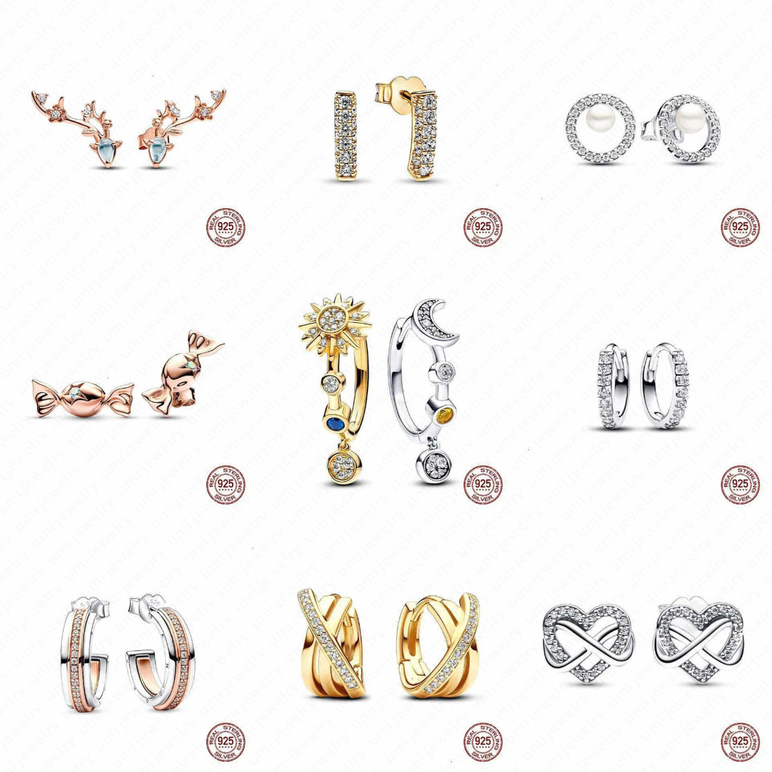 moissanite earrings 925 sterling silver jewelry exquisite sun and moon earrings for women jewelry luxury designer heart stud earrings fashion high quality earring