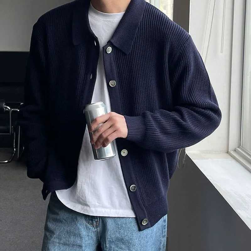 Autumn Mens Luxury Knit Slim Cardigan Sweater Long Sleeve Casual Streetwear Button-down Korean Leisure Popular Knitwear M-3XL XJ250805