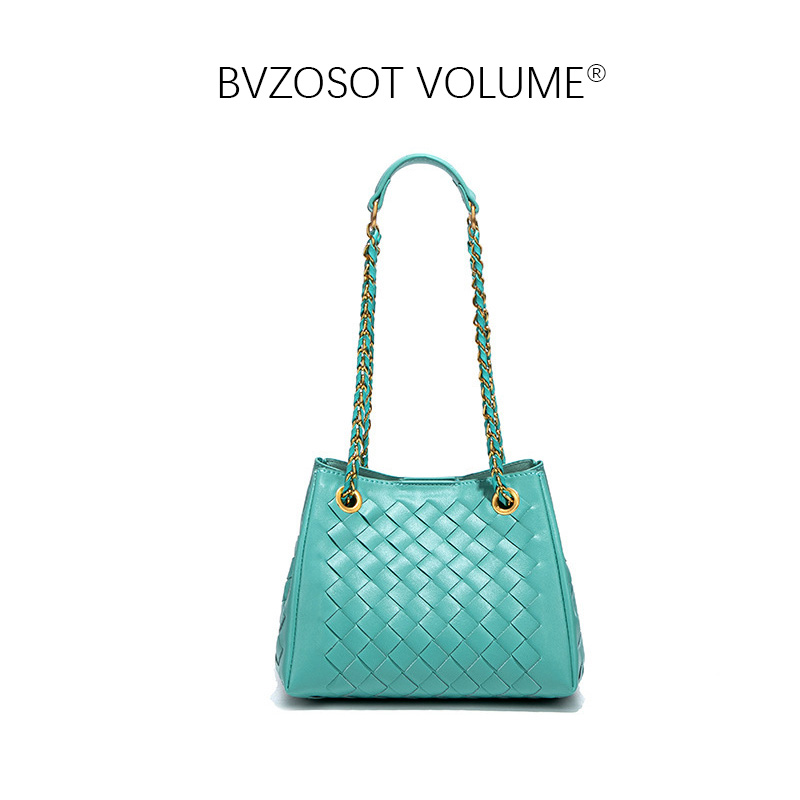 new Parachute bag woven bucket bag hand - held chain bag cross - body bag small bag retro underarm bag