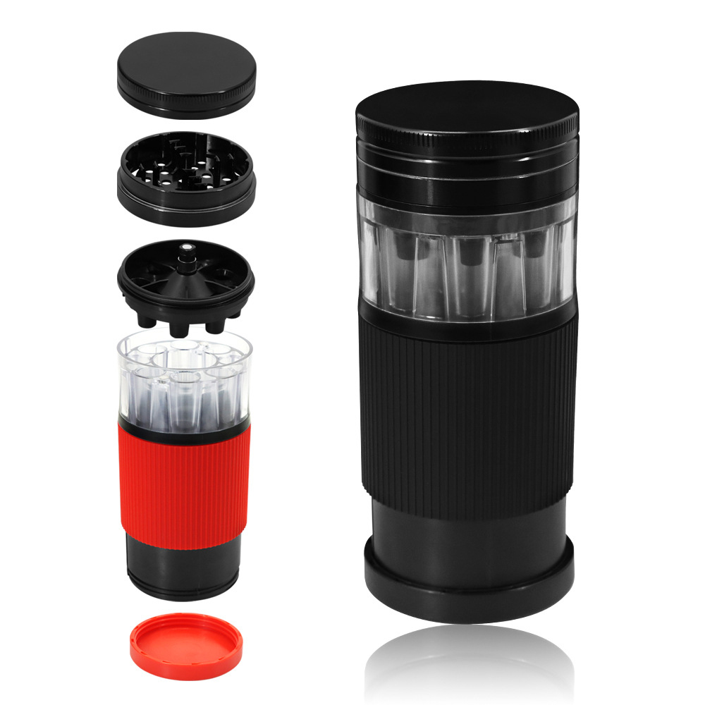 3 in 1 Metal 70mm Spice Grinder Tobacco Herb Pre-Roll Cones Filling Rolling Machine