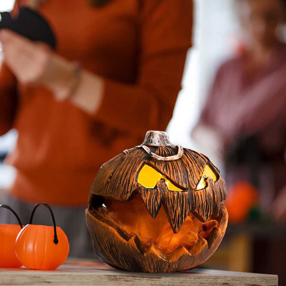 Halloween Pumpkin Decoration Realistic Pumpkin Table Decor Sound Control Battery Powered Festivals Party Favor Festivals Gadgets XJ250804