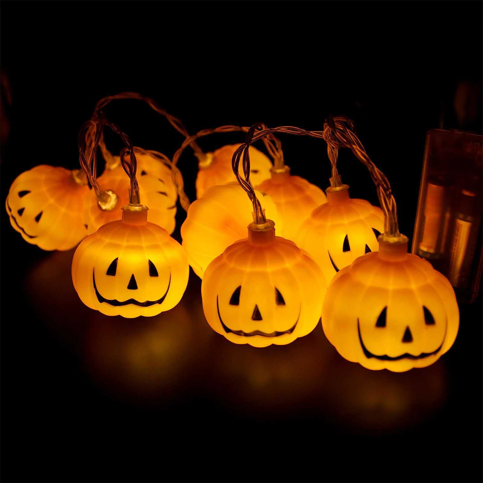 RiooCubee 20 LED Halloween Pumpkin String Lights - 3 Meters Orange Fairy Lights for Spooky DecorationXJ250804