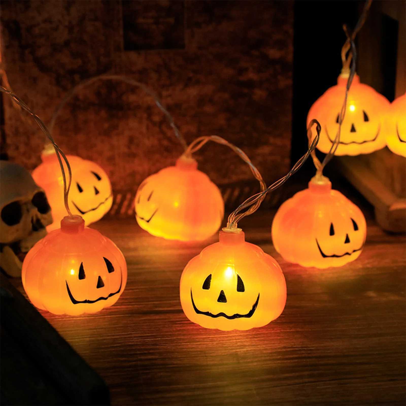 RiooCubee 20 LED Halloween Pumpkin String Lights - 3 Meters Orange Fairy Lights for Spooky DecorationXJ250804
