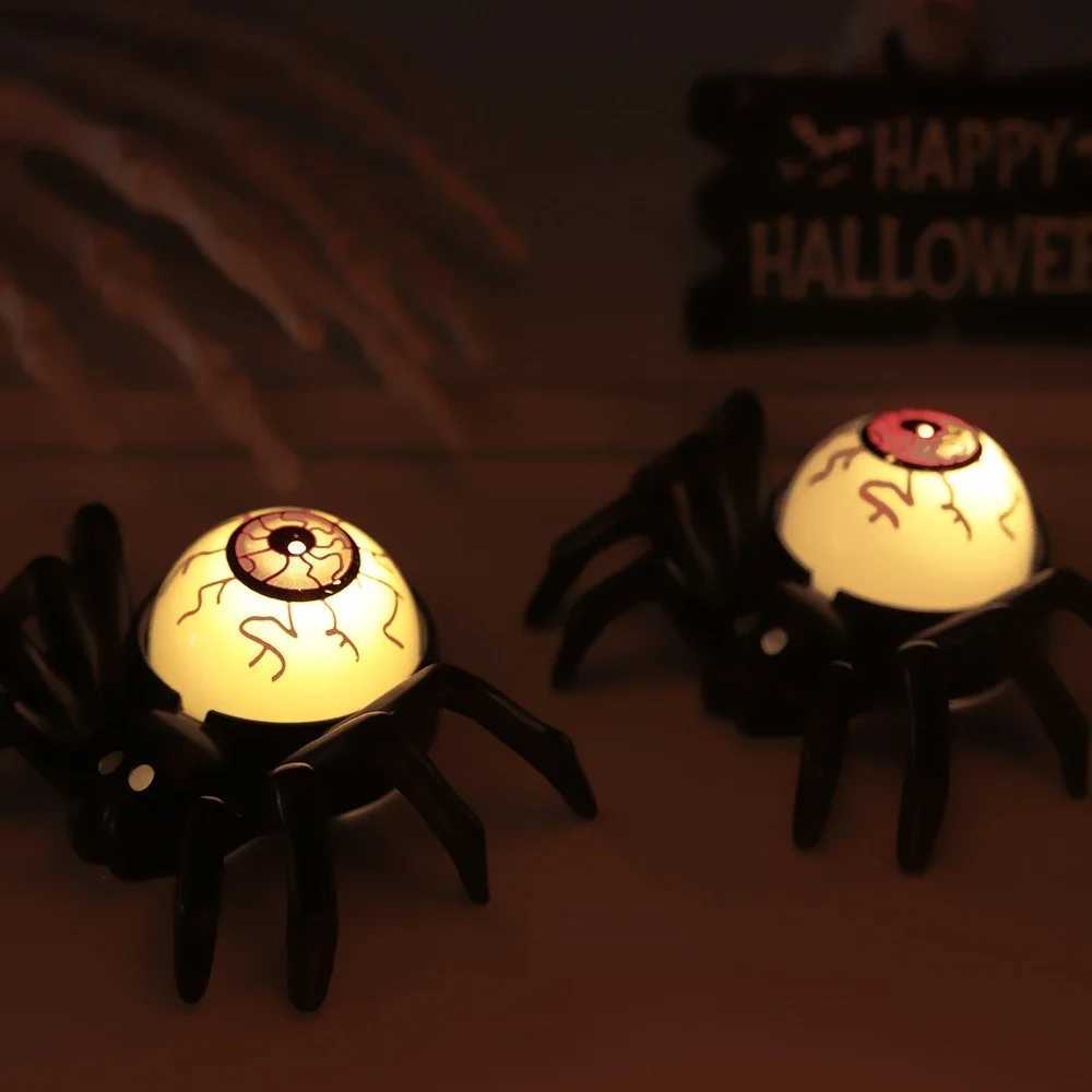Halloween LED Spider Lighting Ornament Horror Eyeball Skull Lamp Atmosphere Prop Party Ghosts Decorations Halloween Decor Home XJ250804