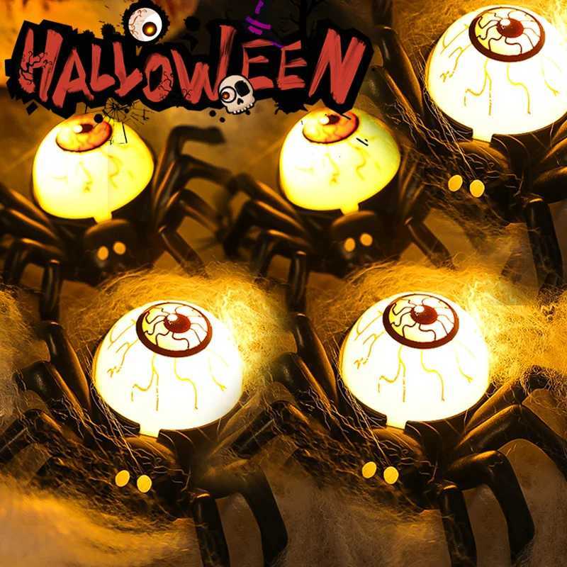 Halloween LED Spider Lighting Ornament Horror Eyeball Skull Lamp Atmosphere Prop Halloween Party Decorations 2024 Home Decor XJ250804