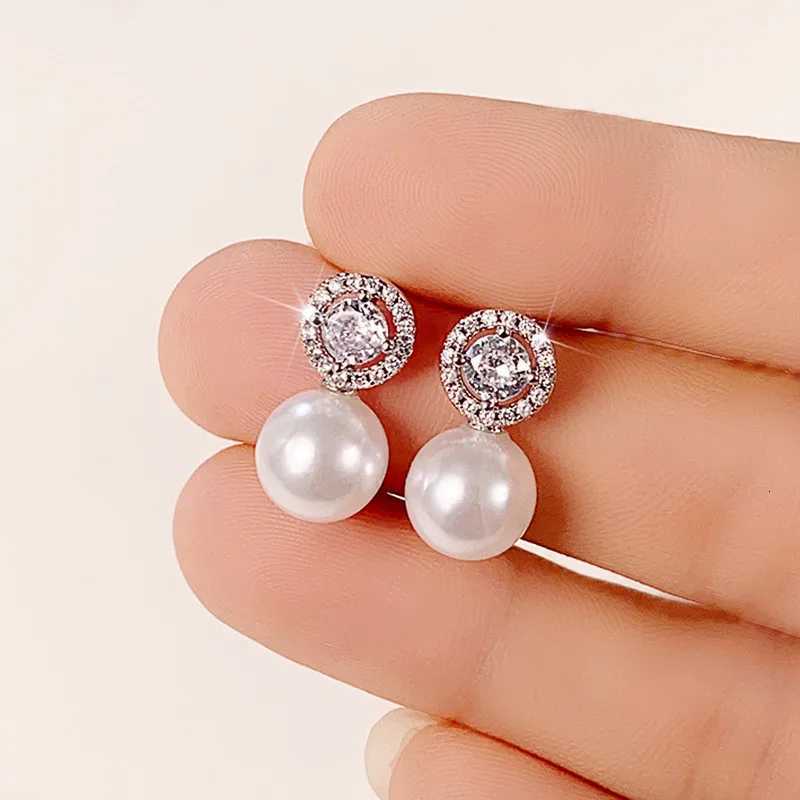 925 Sterling Silver Pearl Earrings Bride Wedding Accessories Elegant Temperament Ear Earrings New Trendy Women Jewelry Y250804