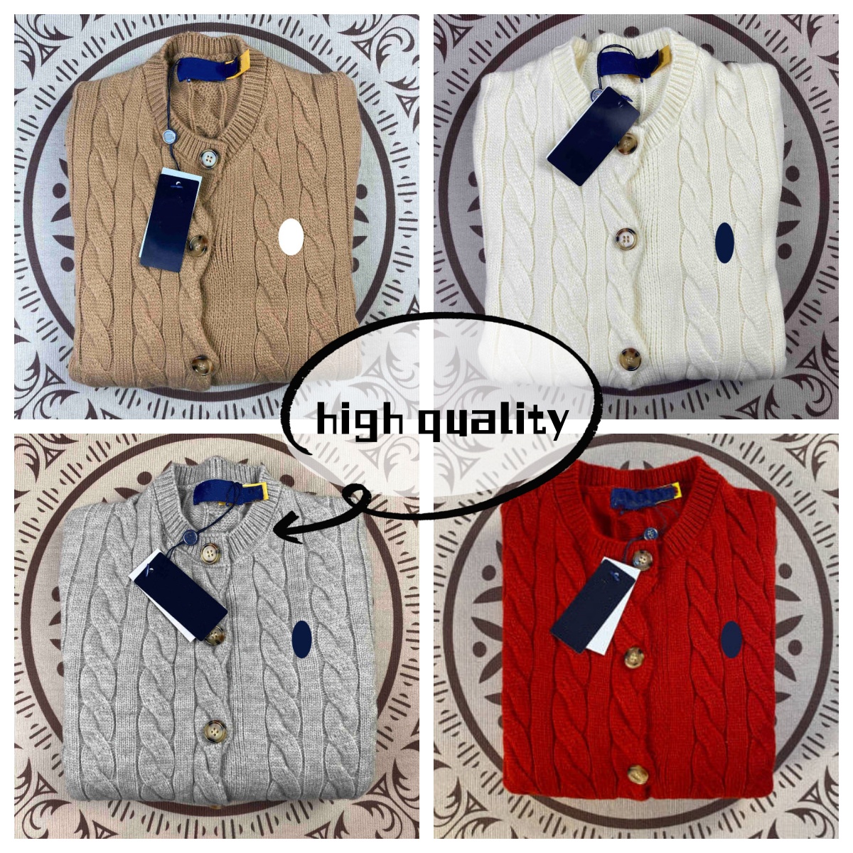 Women's Sweaters Designer Embroidered Cardigan Sweater Knitted Blended Cotton Fashionable High-quality Size: S-2XL