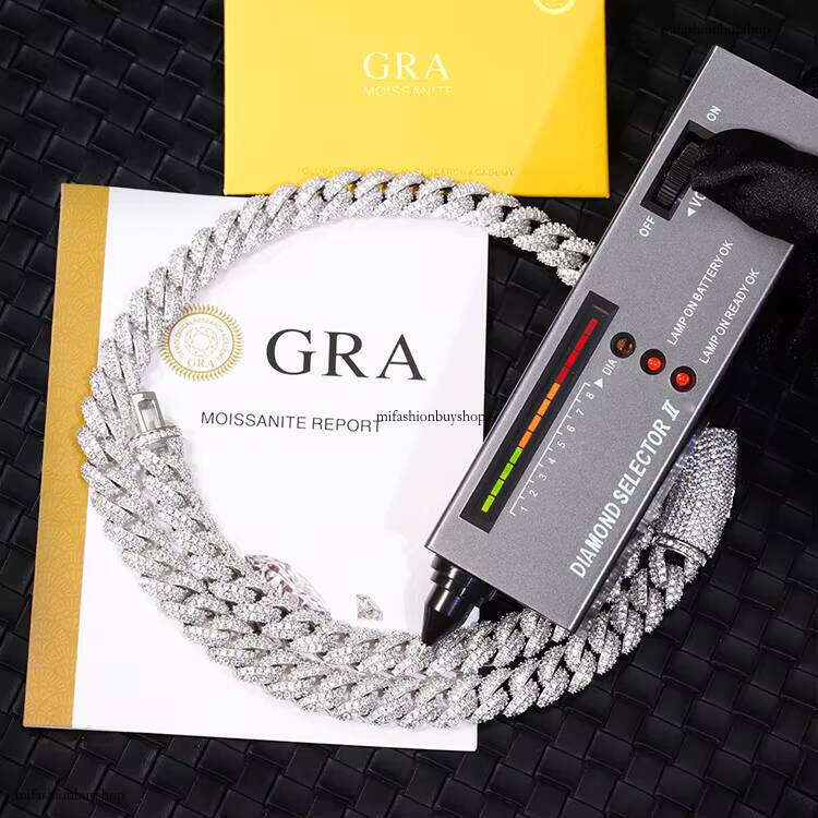 Cheapest 6MM-13MM Hip Hop Iced Out Jewelry S Sier VVS D Color Dia Moissanite Cuban Link Chain Factory Price