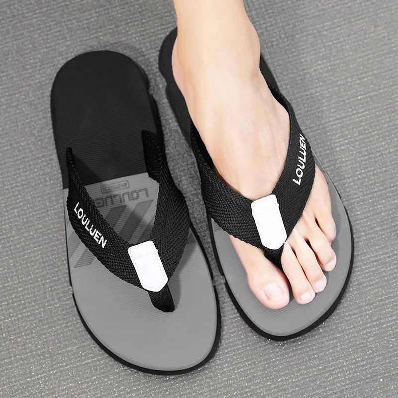 igh chuality brand men flip flops summer beach flip flops men fashion breathable casual men Beach slippers summer outdoor W250805