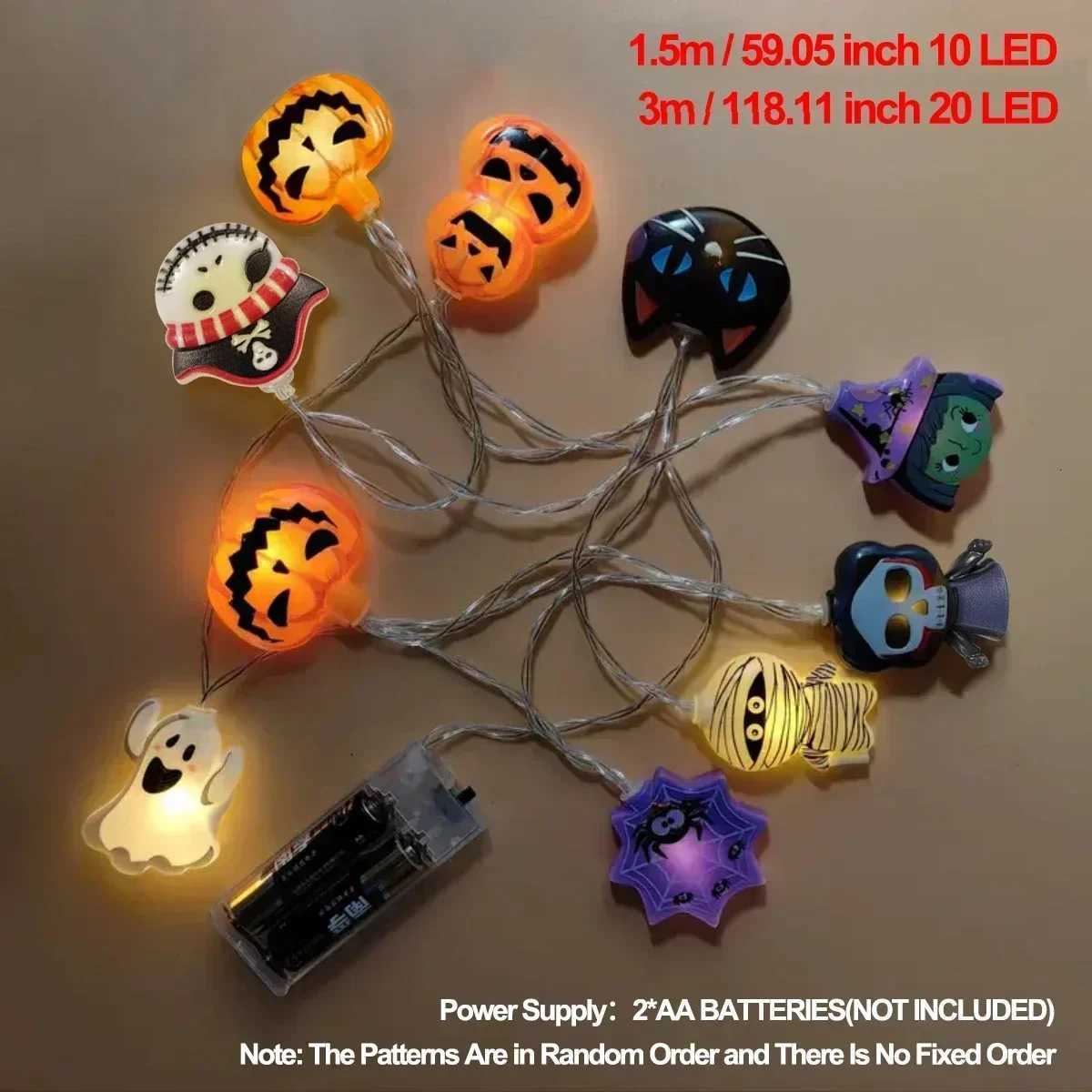 2024 Halloween Party LED String Lights Pumpkin Ghost Spider Web Hanging Lamp for Halloween Home Indoor Outdoor Decoration Props XJ250804