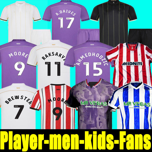 25 26 Sheffieldese HOME soccer jerseys away AHMEDHODZIC HAMER Sheffieldese Wednesdes SOUZA DAVIES BOGLE Unitedes BREWSTER TRAORE Football Shirt Adult kids 16-4XL