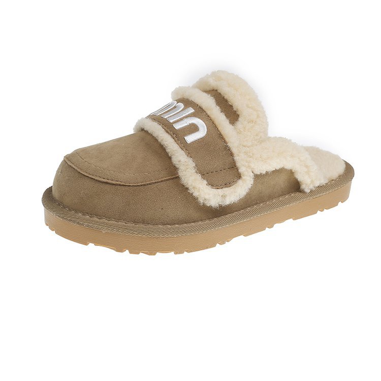 free Shipping Flat bottomed casual versatile headband with plush cotton shoes lightweight thick cotton winter women outdoor wearing woolen mop new