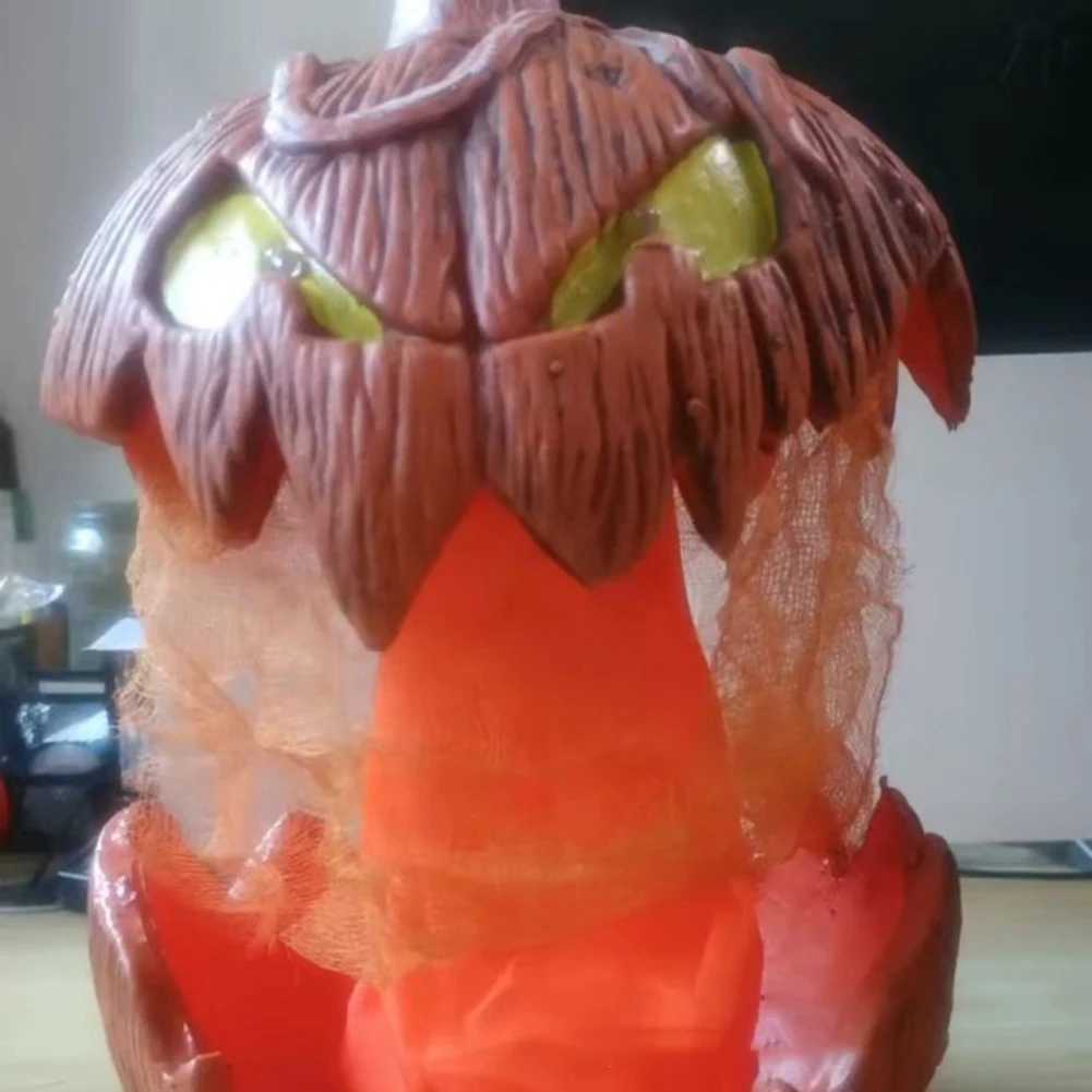 100pcs Halloween Decorations Unique LED Devil Pumpkin Lantern Halloween Evil Pumpkin Lamp for Haunted House Porch Yard Party Decor XJ250804