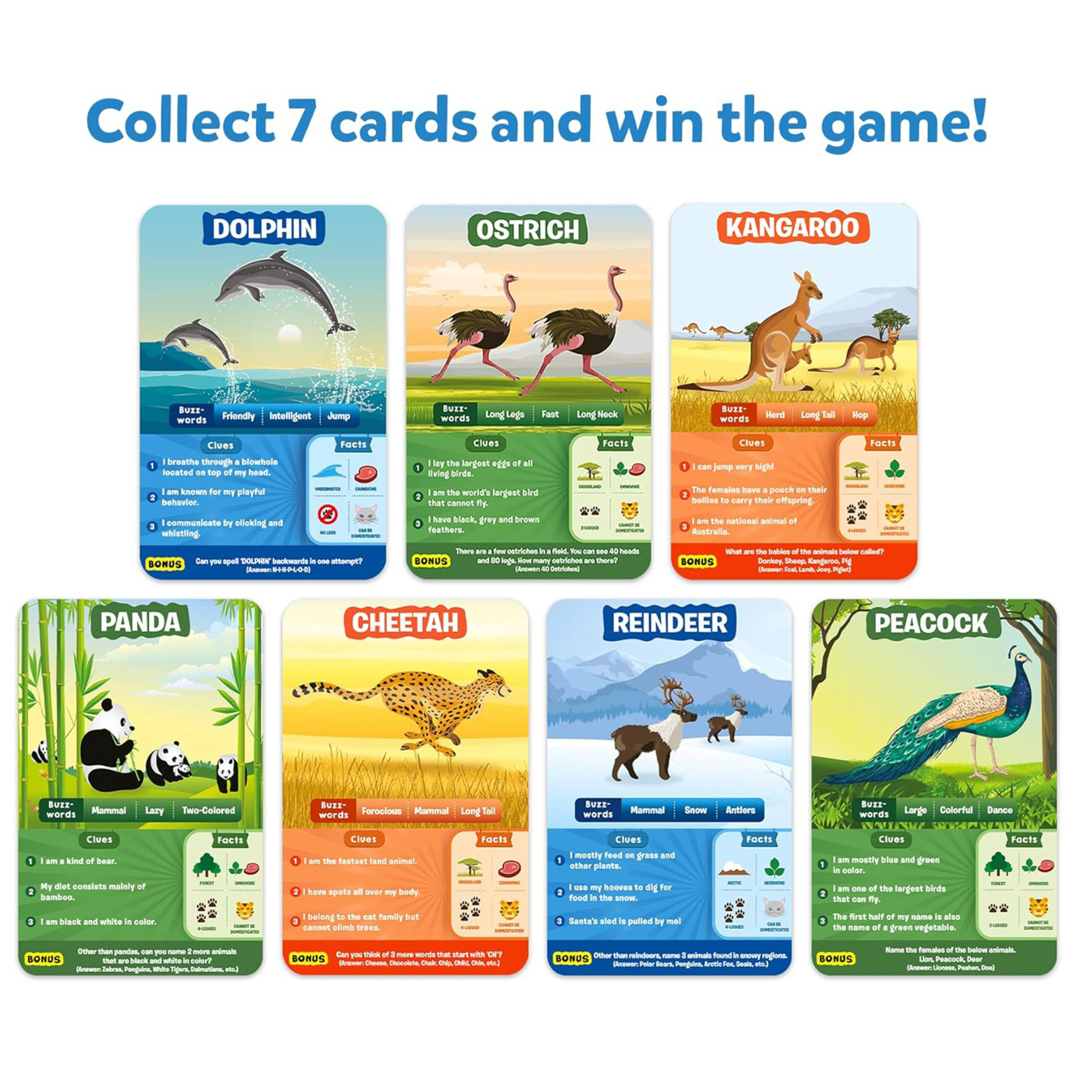 Guess the 10 Card Game - Animal Planet Game for Family Gatherings, Party Entertainment Game, Halloween & Christmas Gift