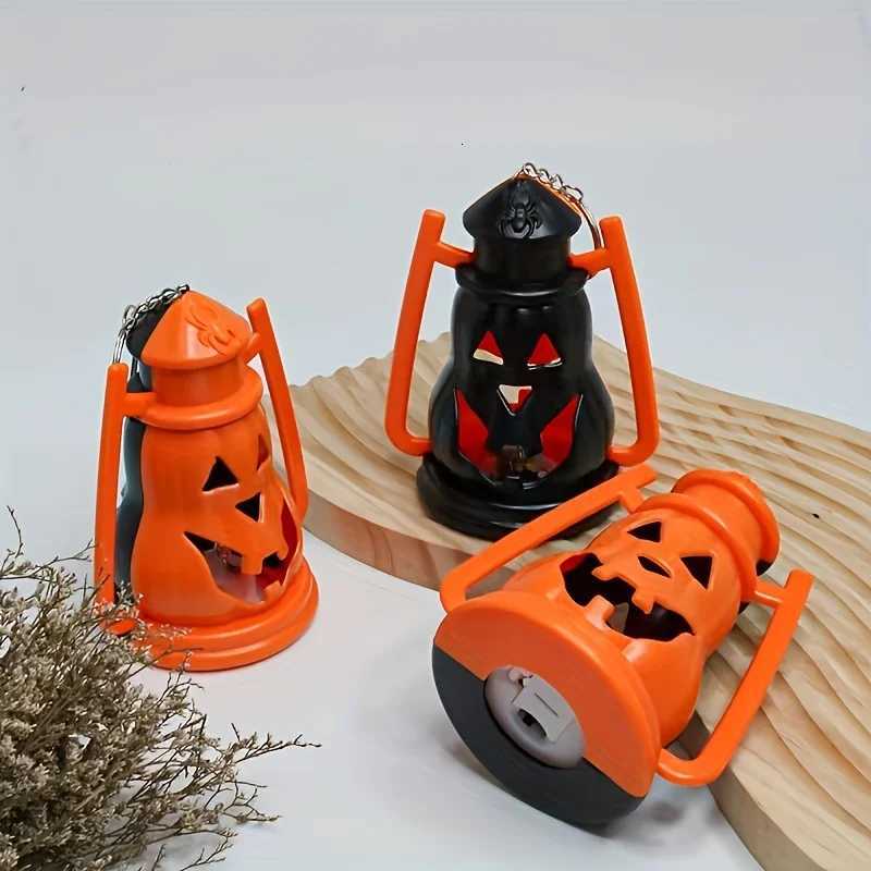 Halloween Pumpkin Ghost Lantern Lamp DIY Hanging Scary Candle Led Light Halloween Decoration for Home Horror Props Kids Toy XJ250804