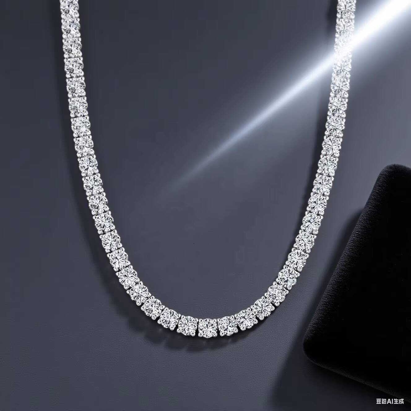 Factory Custom 925 Silver with 2 3 4 5 6mm Moissanite Cluster GC Certified Affordable Tennis Chain