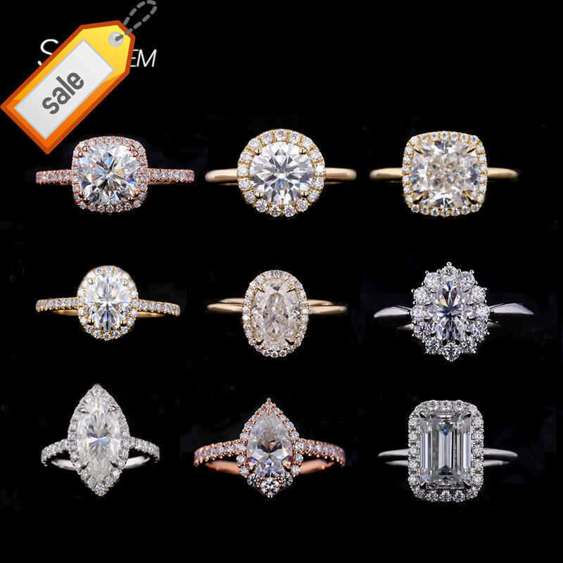 Starsgem Custom Diamond Wedding Ring Woman S925 10K 14K 18K Gold Fine Jewelry Engagement Moissanite Ring