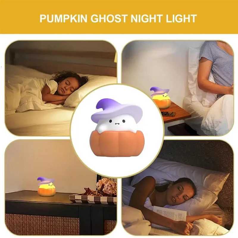 56X LED Pumpkin Ghost Silicone Lamp Silicone LED Light Nightlights USB Rechargeable Bedside Lamp For Offices Bedroom XJ250804