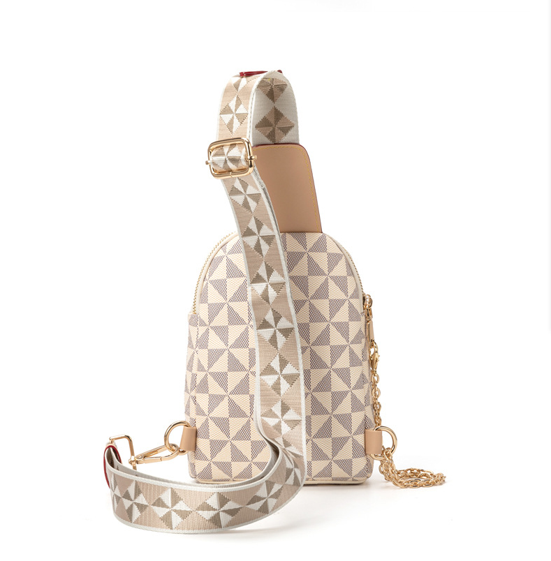 Free shipping trendy brand high-end crossbody bag, fashionable chest bag, versatile single-shoulder backpack for both men and women, printed cycling b