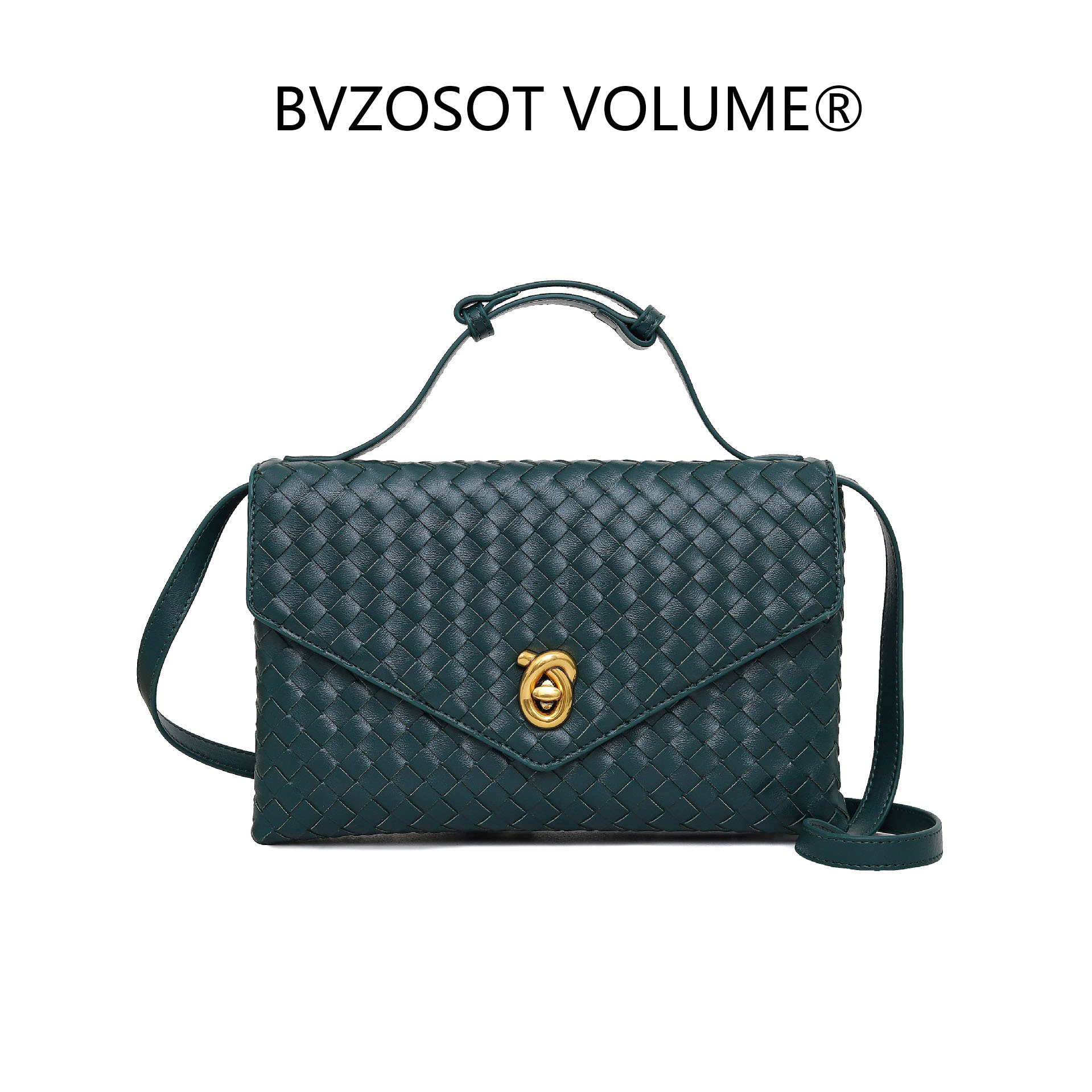 2025 New Handmade Woven Women's Bag With Stylish Lock Large Capacity For Hand Carrying And Cross - Body