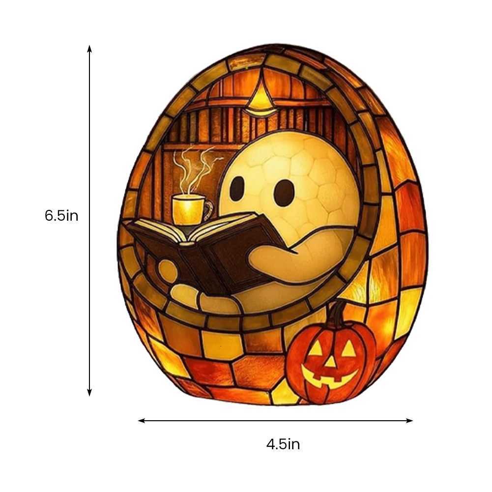 LED Ghost Bubble Bath Lamp Battery Powered Halloween Ghost Night Light Adorable Ghost Reading Night Light Halloween Decoration XJ250804