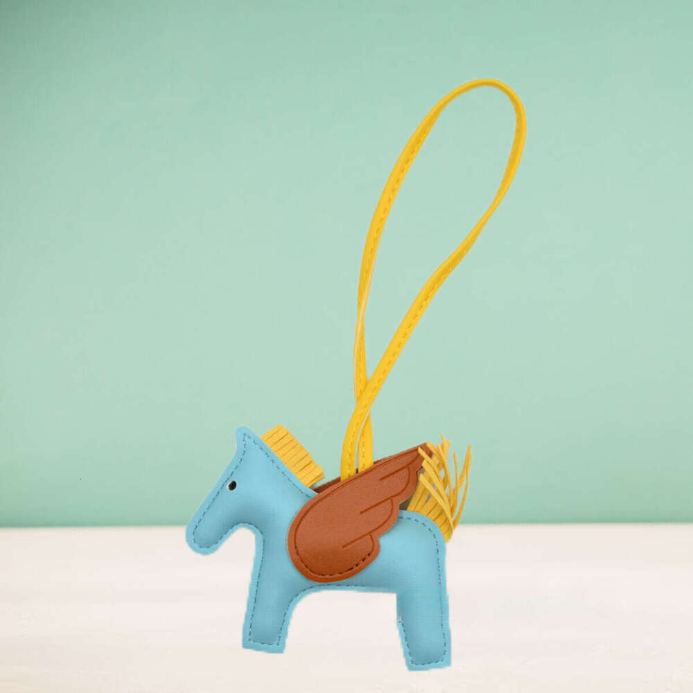 DHpet_wholesale 2025 New Angel Pegasus Leather Bag Charm - Cute Animal Keychain for Women, Handmade PU Leather Backpack Accessory (9.5x8cm)
