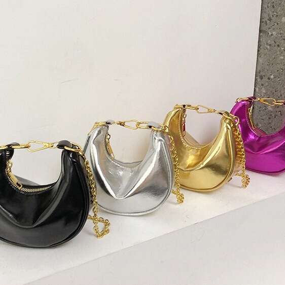 Exquisite Fashion Handbag for Women, New Summer Style, Stylish Metallic Color Shoulder Bag, Noble and Elegant Trendy Crossbody Bag