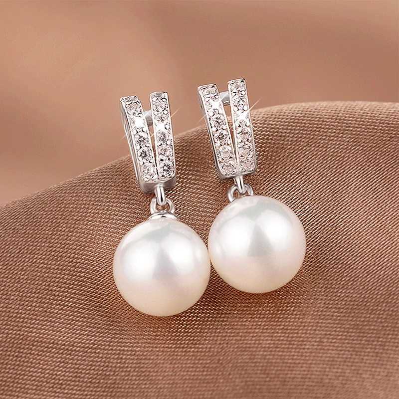 80s New Trendy Simulated Pearl Dangle Earrings for Women Fashion Wedding Engagement Accessories Simple Stylish Girls Earrings Y250804