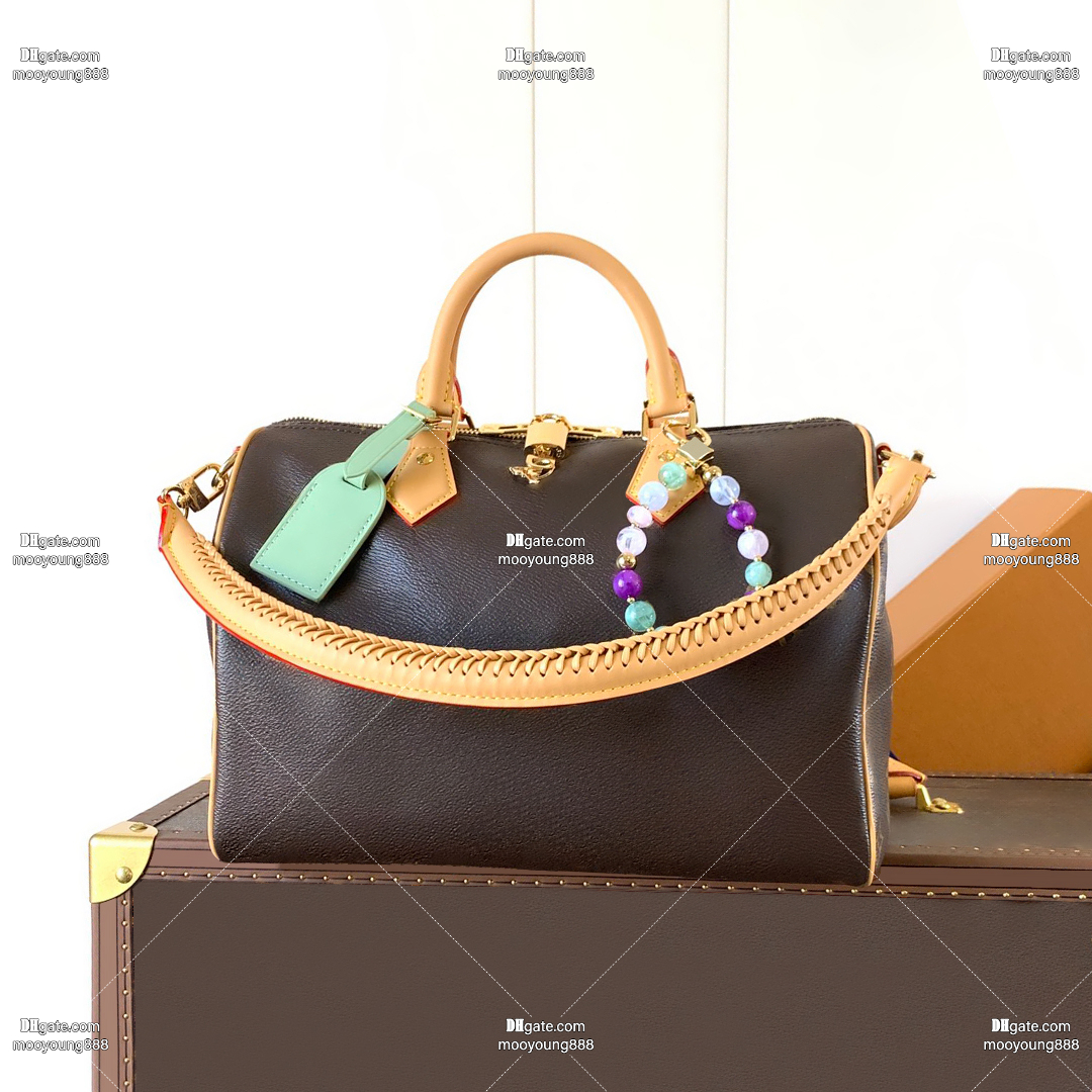 12A Upgrade Mirror Quality Designer Soft 30 Lucky Bag Luxury Tote Bag Handbags for Women Handle Bags Brown Shoulder Bag Canvas Cowhide Leather Purse M15107