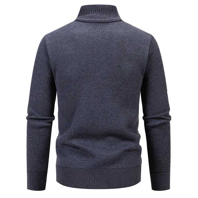 New Winter Men Casual Cardigans Sweatercoats Jackets High Quality Men Fleece Thicker Warm Stand-up Collar Cardigans Coats 3XL XJ250805