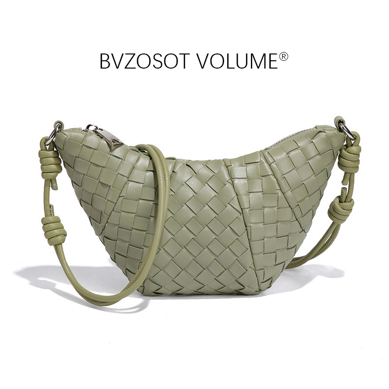 BVZOSOT VOLUME 2025 New Women's Bags with Design Handmade High - end Braided Cross - body Cowhorn Bags Single - shoulder Cross - body Small Squar