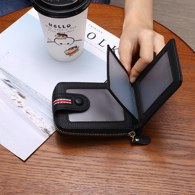 Free Shipping Designer Luxury European Style Card Holder Exquisite High-end Driver's License Leather Case Large Capacity Wallet Zipper Coin Bag