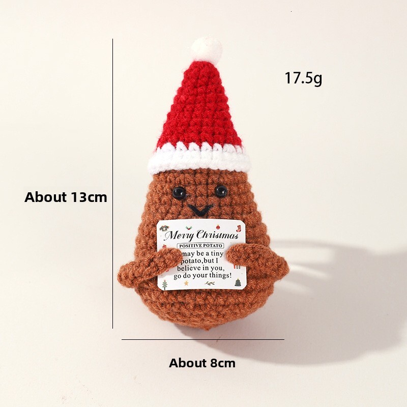 2025 New Hot-Selling Positive Cucumber Decoration Santa Series Crochet Doll