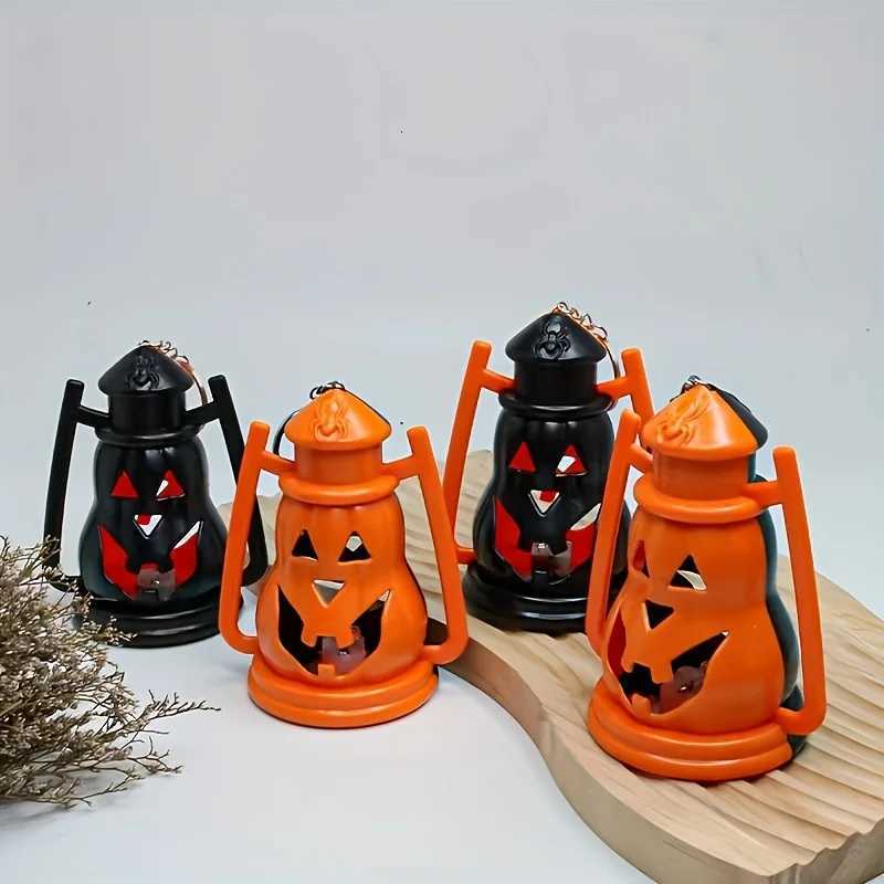 Halloween Pumpkin Ghost Lantern Lamp DIY Hanging Scary Candle Led Light Halloween Decoration for Home Horror Props Kids Toy XJ250804