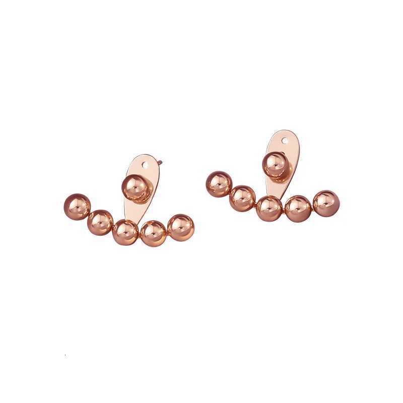Stainless Steel Beaded Stud Earrings Waterproof Jewelry High Quality Gold Color Fashion Earrings Womens Earrings Gifts Y250804