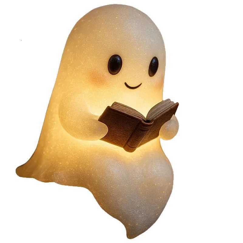 ute Ghost Reading Book Lamp Halloween Ghost Night Light ZD Ghost LED Reading Night Light Halloween Room Decor Lights Decoration XJ250804
