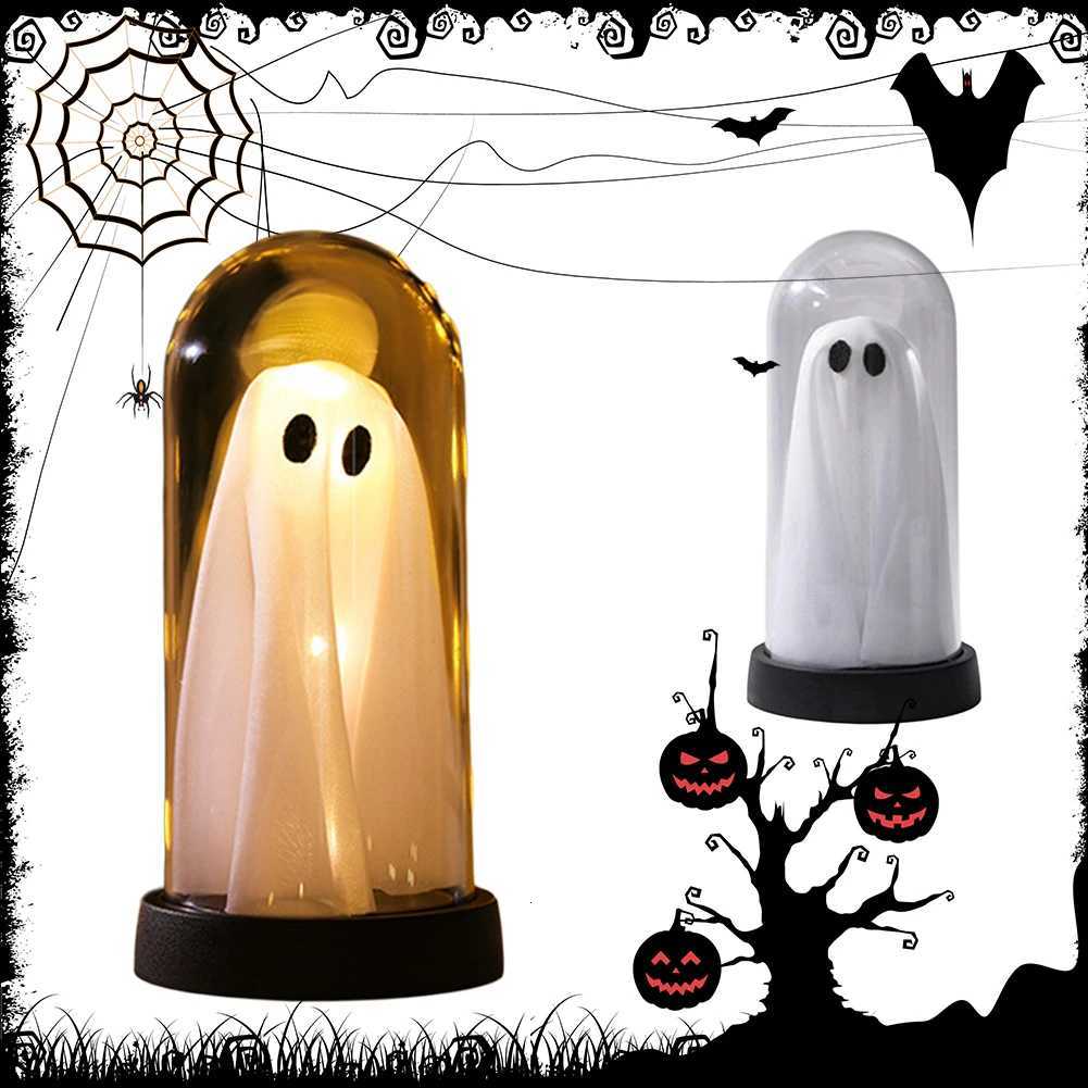 Halloween Ghost Decor Light Battery Operated Novelty Ghost Tabletop Lamp Warm Light Up Ghost Ornament Lamp for Home Decor XJ250804