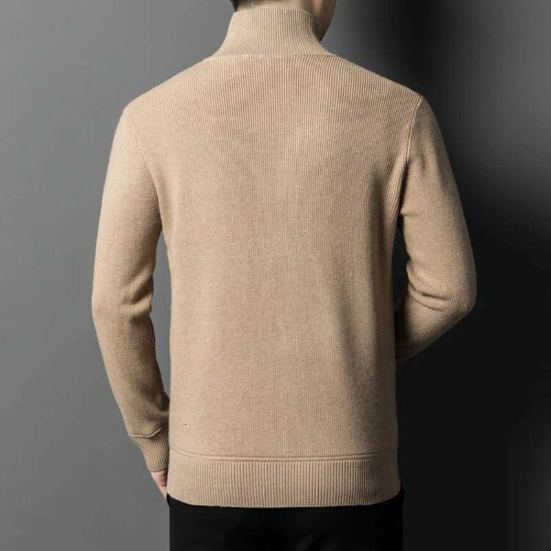 Solid Color Long-sleeved Stretch Cardigan for Men Daily Casual Warm Sweater. Fall Jacket M-4XL XJ250805