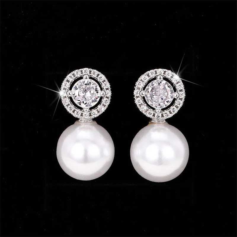 925 Sterling Silver Pearl Earrings Bride Wedding Accessories Elegant Temperament Ear Earrings New Trendy Women Jewelry Y250804